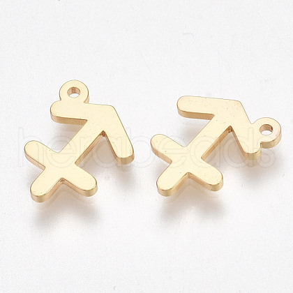 Ion Plating(IP) 304 Stainless Steel Charms X-STAS-S107-06C-1