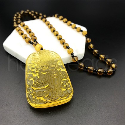 Glass Pendant Necklaces FS-WGCA90F-02-1