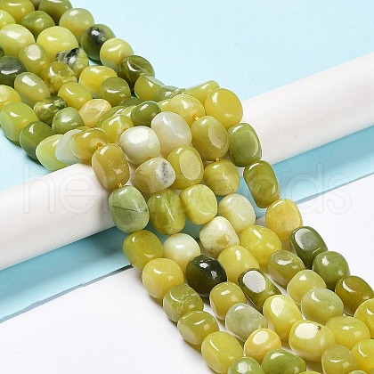 Natural Lemon Jade Beads Strands G-C038-02G-1