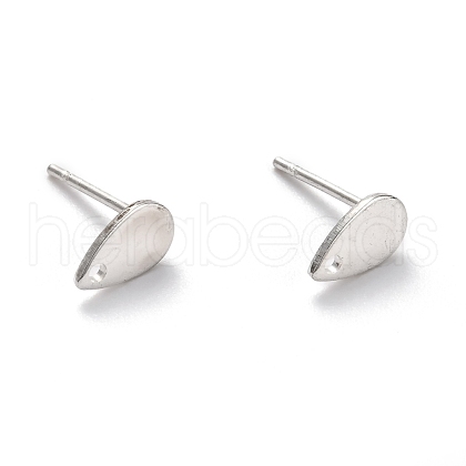 Non-Tarnish 304 Stainless Steel Stud Earring Findings STAS-L211-05C-P-1