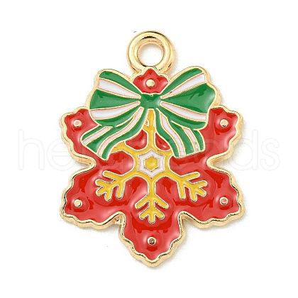 Christmas Theme Alloy Enamel Pendants ENAM-I060-01H-1