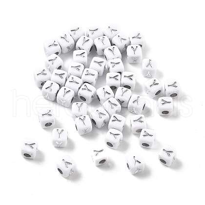 Opaque Acrylic Beads OACR-D282-06Y-1
