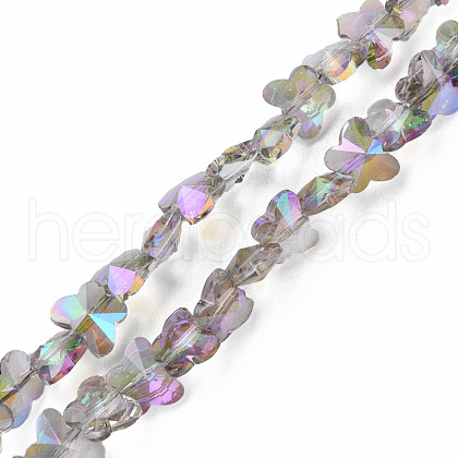Electroplate Transparent Glass Beads Strands EGLA-N002-20A-D05-1