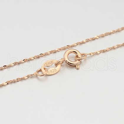 925 Sterling Silver Chain Necklaces STER-M086-05B-RG-1