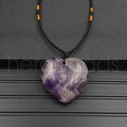 Natural Amethyst Pendant Necklaces XA8803-10-1