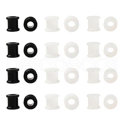 6Pcs 3 Colors Pulley Silicone Ear Gauges Flesh Tunnels Plugs FIND-YW0001-18B-1