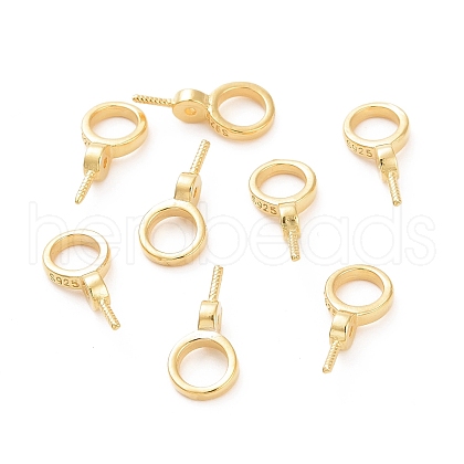 925 Sterling Silver Screw Eye Peg Bails STER-D035-46G-1
