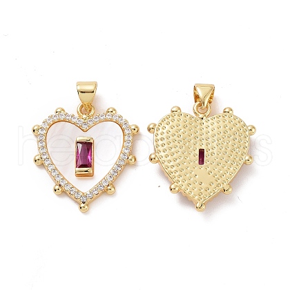 Brass Micro Pave Cubic Zirconia Pendants ZIRC-F134-22G-03-1