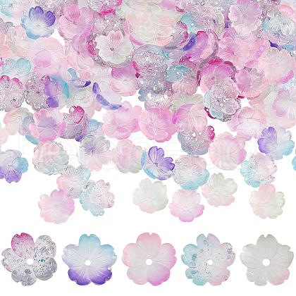 SUNNYCLUE 500Pcs Luminous Transparent Resin Beads RESI-SC0003-51-1