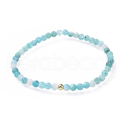 Natural Gemstone Hemimorphite Stretch Bracelets BJEW-JB04556-03-1