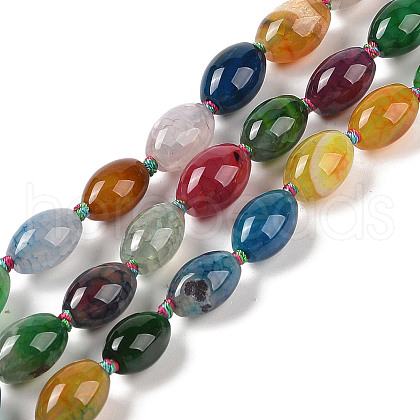 Natural Agate Beads Strands G-P535-D01-01-1