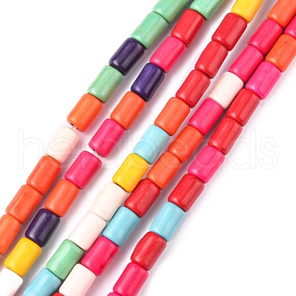 Synthetic Turquoise Beads Strands TURQ-G120-4x6mm-11-1