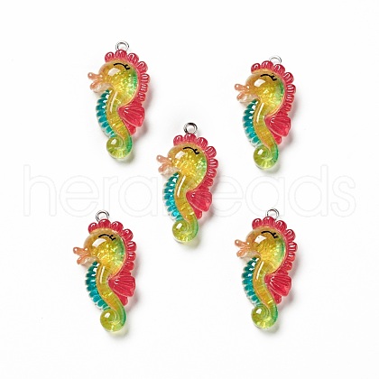 Ocean Theme Transparent Resin Pendants RESI-E024-05P-02-1