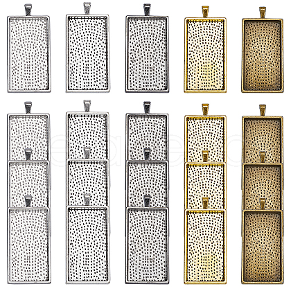 SOFPLATE 20Pcs 5 Colors Alloy Pendant Cabochon Settings FIND-SP0002-74-1