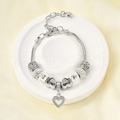 Alloy European Beads Charm Bracelets BJEW-F495-21P-1