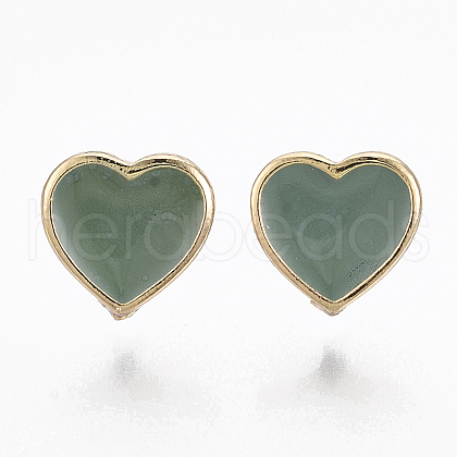 Alloy Enamel Stud Earring Findings PALLOY-N154-20B-1