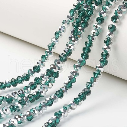Electroplate Transparent Glass Beads Strands EGLA-A034-T3mm-M15-1