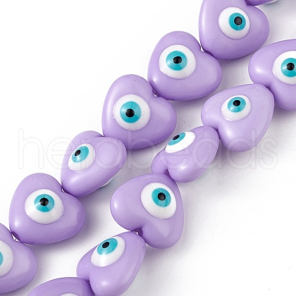 Evil Eye Resin Beads Strands RESI-F040-01D-1