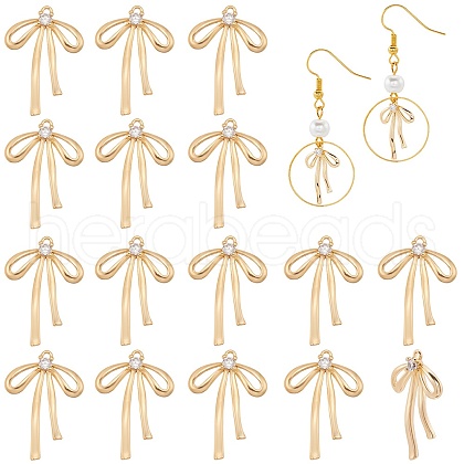 SUNNYCLUE 16Pcs Brass Micro Pave Clear Cubic Zirconia Pendants KK-SC0005-22-1
