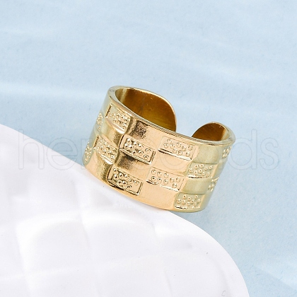 304 Stainless Steel Cuff Rings for Women RJEW-F175-02G-04-1