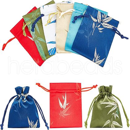  12Pcs 4 Colors Brocade Bag ABAG-NB0001-26-1