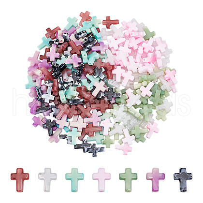UNICRAFTALE 210Pcs 7 Colors Acrylic Beads OACR-UN0001-01-1