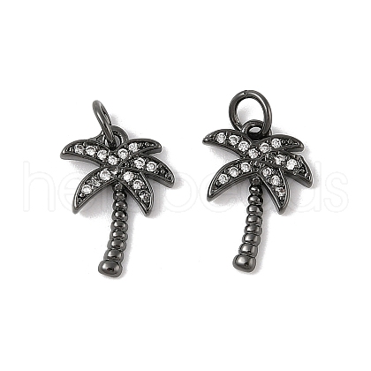 Brass Micro Pave Cubic Zirconia Pendants ZIRC-K070-38B-1