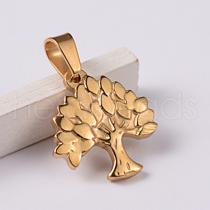 Tree 304 Stainless Steel Pendants STAS-F100-48-1