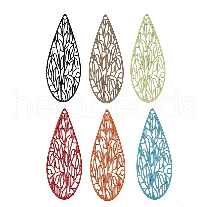 Spray Paint 430 Stainless Steel Pendants STAS-H236-01-1