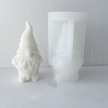 Female Style Valentine's Day Couple Dwarf/Gnome DIY Silicone Candle Molds WG82451-01-1