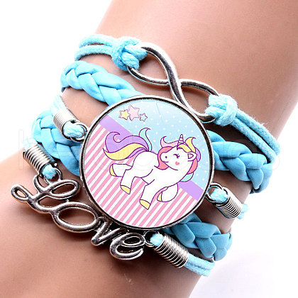 Imitation Leather Woven Multi-strand Bracelets WG5997F-09-1