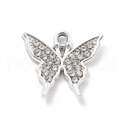 Alloy Rhinestone Pendants FIND-U026-25A-P-1