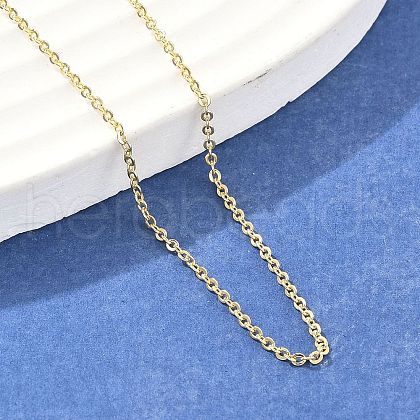 Brass Cable Chains Necklace for Women NJEW-P265-08G-1