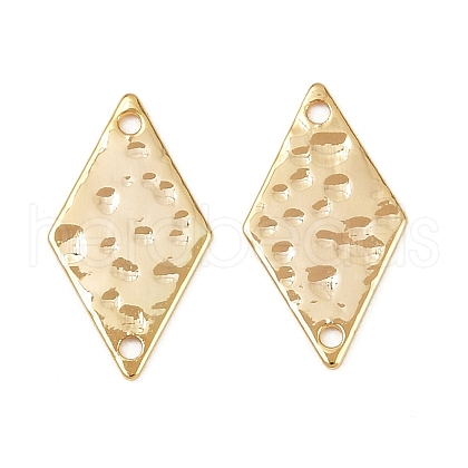 Brass Textured Geometric Connector Charms KK-B137-10G-01-1