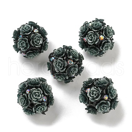 Acrylic Handmade Polymer Clay Rhinestone Beads FIND-Z036-01B-1