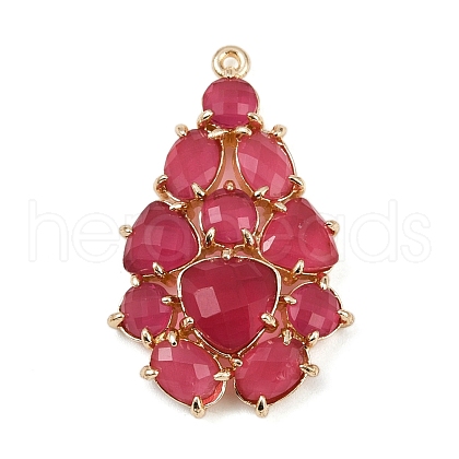 Brass Glass Pendants KK-R224-16A-G-1