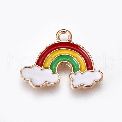 Alloy Enamel Pendants ENAM-O035-14G-A-1