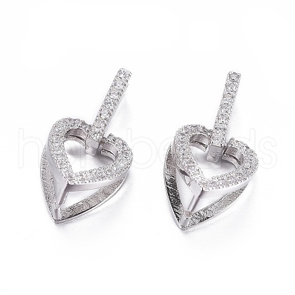 Anti-Tarnish Rhodium Plated 925 Sterling Silver Pendant Bails STER-L058-024P-1