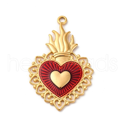 304 Stainless Steel Enamel Pendants STAS-D362-01G-03-1