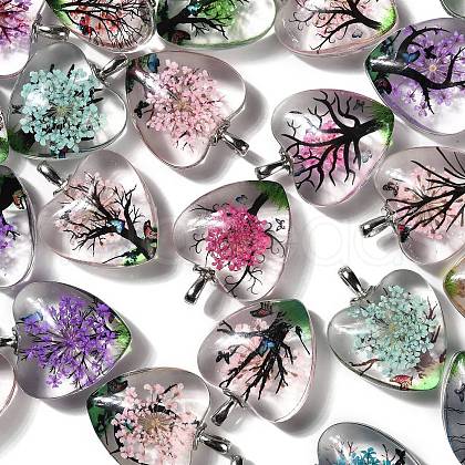 Transparent Glass Pendants X1-GLAA-M048-01B-1