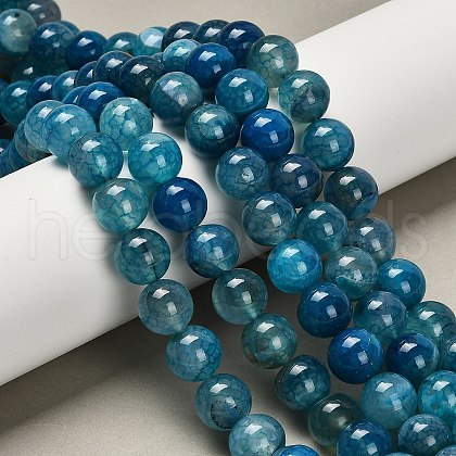 Dyed Natural Agate Beads Strands G-G203-10I-12mm-1