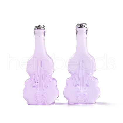 Violin Shape Dummy Wine Bottle Resin Cabochon RESI-E025-01A-1