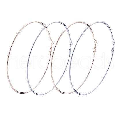 Brass Large Hoop Earring Finding EJEW-CJ0002-01-1