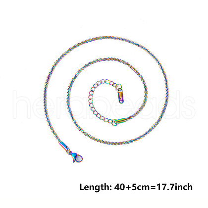 Unisex 304 Stainless Steel Chains Necklaces PX8317-5-1