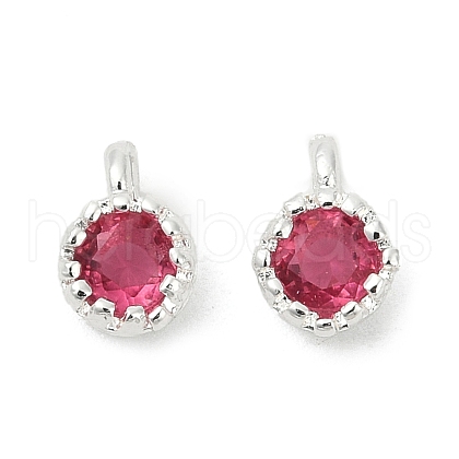 Brass Pave Cubic Zirconia Pendants KK-H204-03S-05-1