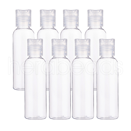 60ml Transparent PET Refillable Plastic Disc Top Cap Bottles MRMJ-WH0037-05B-1
