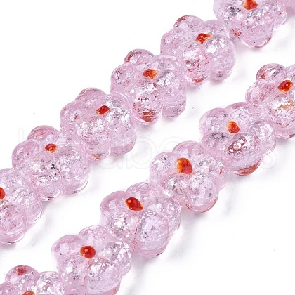 Transparent Handmade Bumpy Lampwork Beads Strands LAMP-S194-022F-1