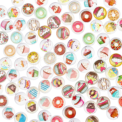 Glass Cabochons GLAA-WH0025-23B-1