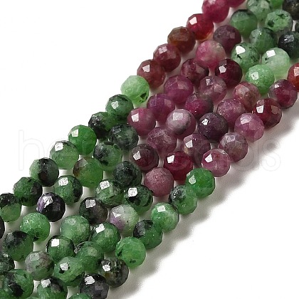 Natural Ruby in Zoisite Beads Strands G-I341-13A-1