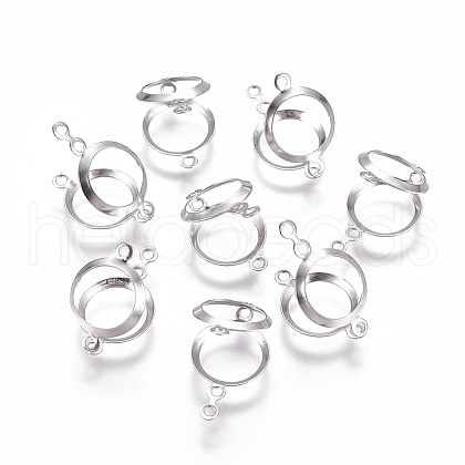 316 Surgical Stainless Steel Pendant Cabochon Settings STAS-I118-03P-01-1